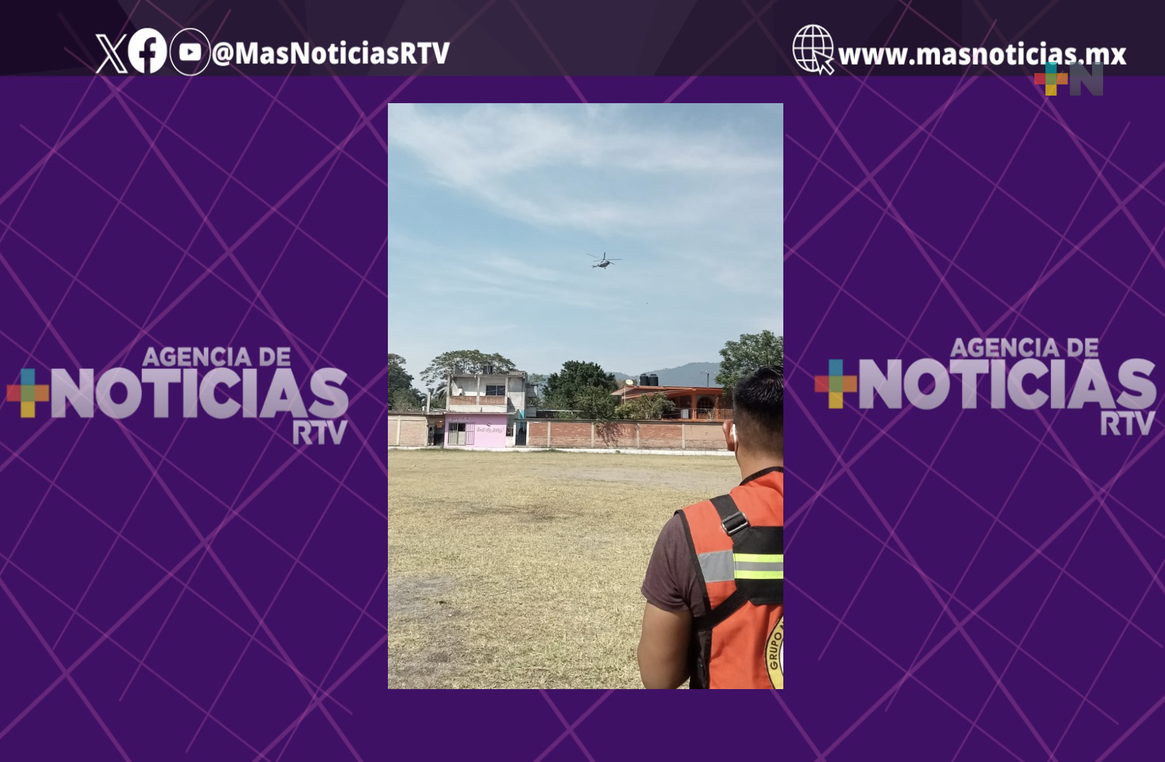 Arriba aeronave a Tlilapan para combatir incendio forestal